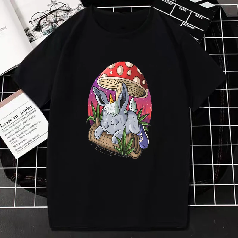 Camiseta de páscoa kawaii coelho impressão de manga curta topos moda casual feminino camiseta páscoa basekt ovos camisetas de grandes dimensões ropa mujer