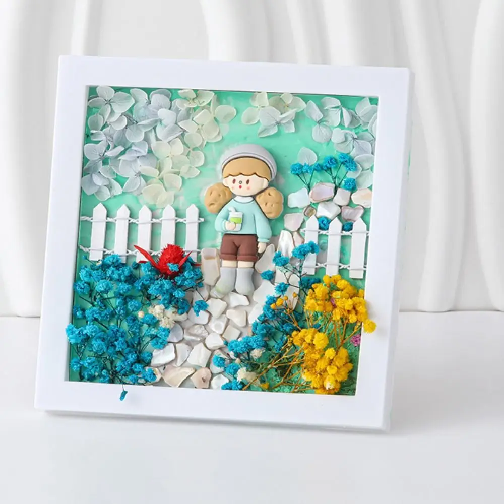 Multicolor DIY กรอบรูปการ์ตูนไม้วัสดุ 3D Ocean Scenery ภาพวาด 3D ออกแบบ Handmade Photo กรอบไม้โครงการหัตถกรรม