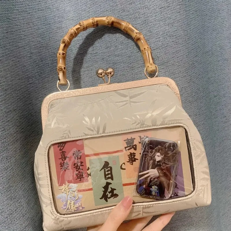 New Ita Bag Sweet Vintage Display Handbags for Women Elegant Silk Shoulder Bag Display 2024 Winter Lolita JK Uniform Bag Bolso