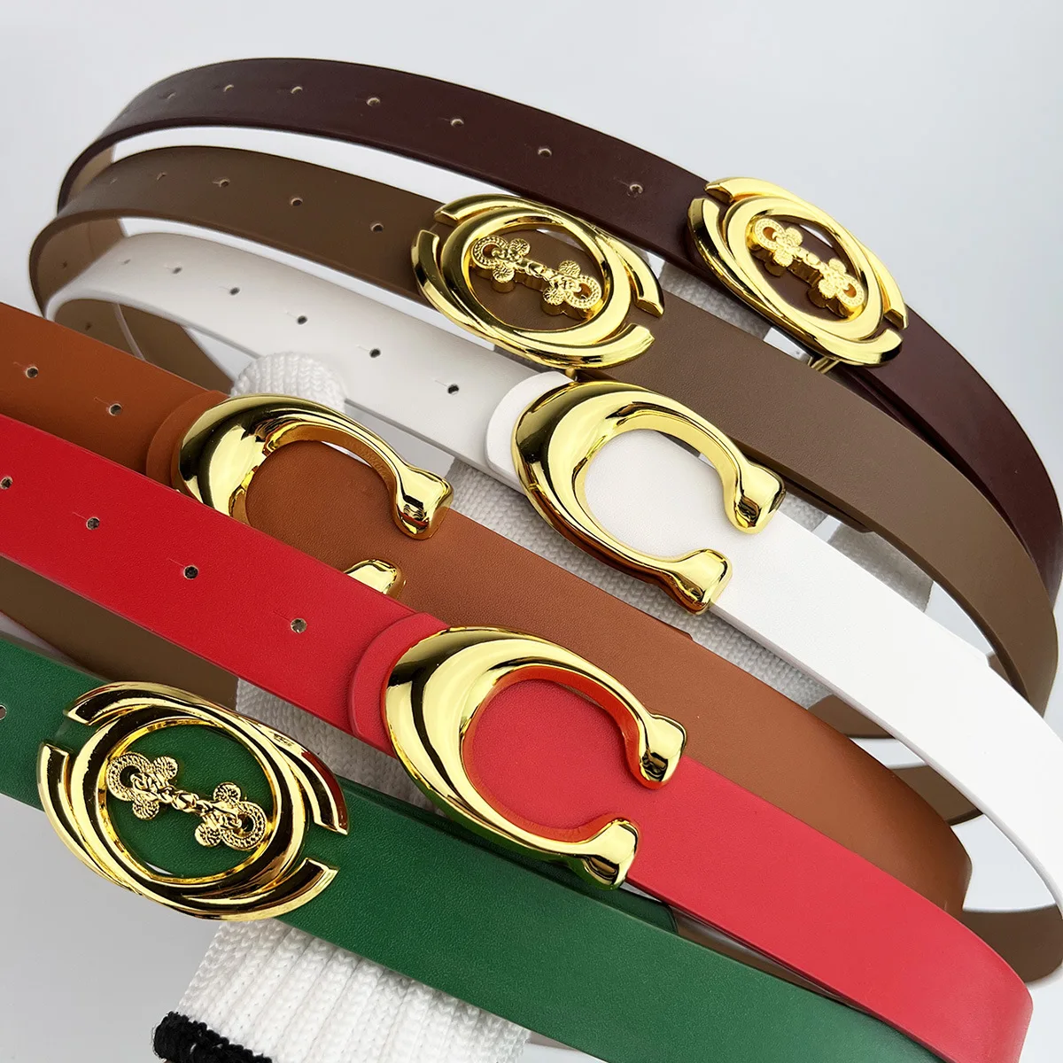 High Quality Fashion  Belt Women Luxury Designer Leather belt for jeans Smooth Buckle Classic Exquisite Waist Strap Ceinture