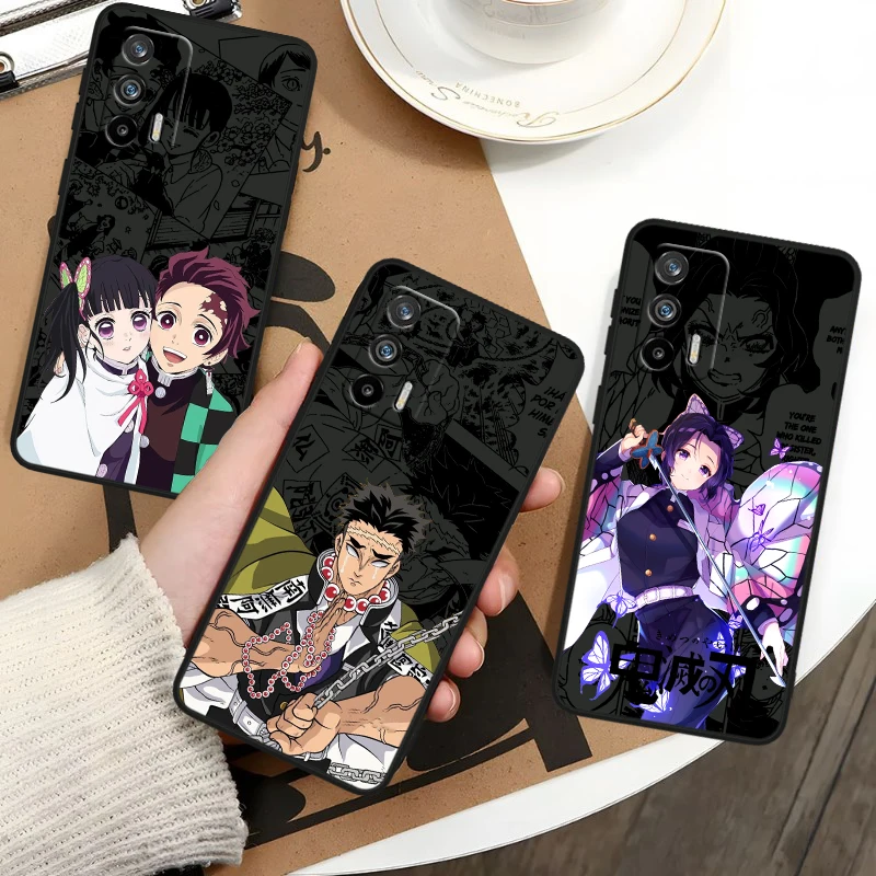 Demon Slayer Anime For OPPO Realme GT Neo 10 9i 8i 7i 6s 5 Narzo 50i 50A 240W Pro Plus Black Soft Phone Case