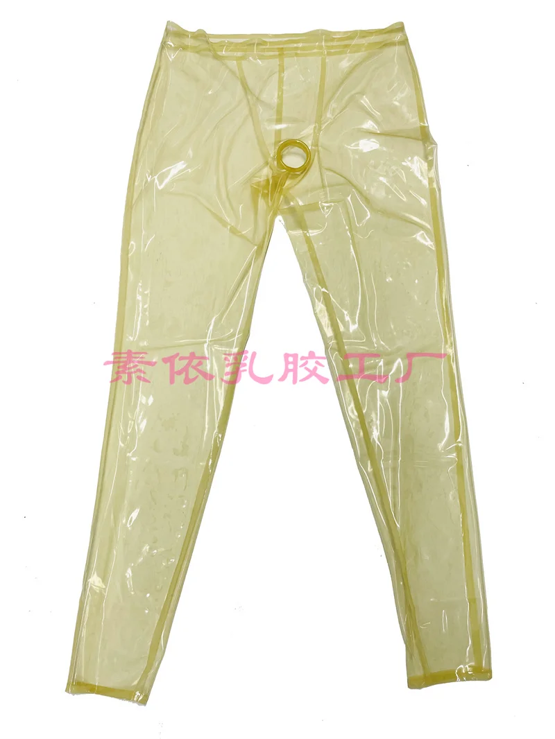 

LATEX TROUSERS men high waist open crotch ring crotch 0.4mm