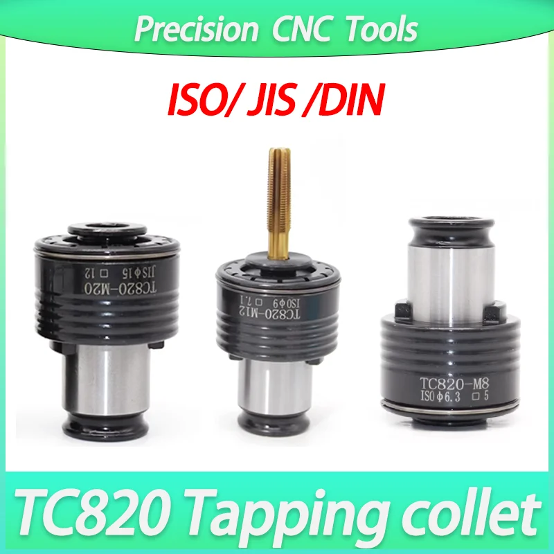 

TC820 tapping chuck collet matched with MT2 MT3 MT4 SK40 HSK63 BT30 BT40 BT50 NT30 NT40 tapping tool holder bracket tool collet