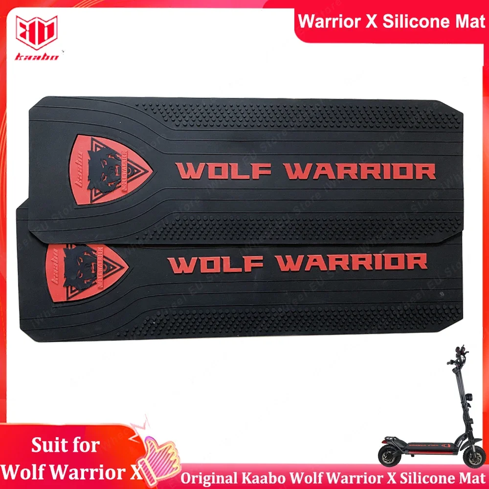 Kaabo Wolf Warrior X Silicone Mat Carpet Pad Foot Deck Cover Electric Scooter Spare Parts Accessories Red Black