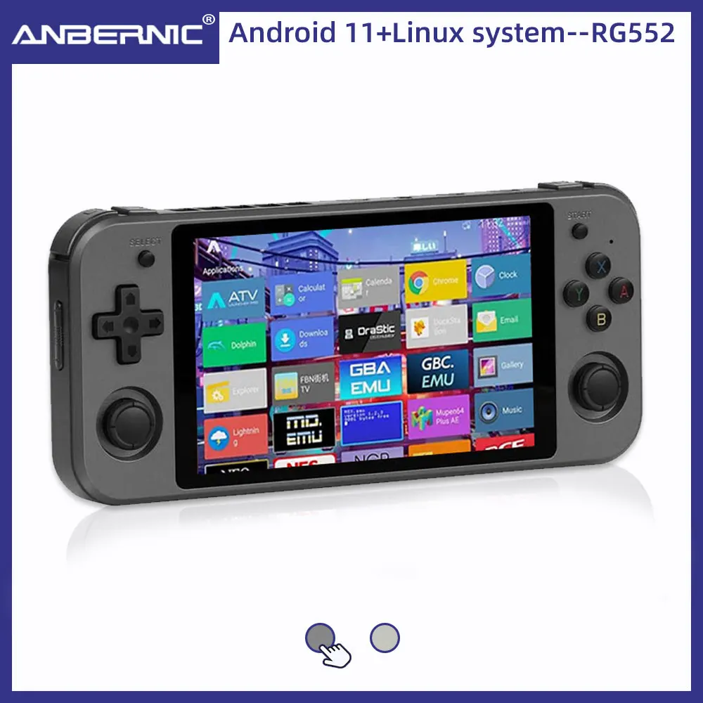 RG552 Anbernic Retro Video Game Console Dual Systems Android Linux Pocket Game Player Built in 64G 4000+ Games