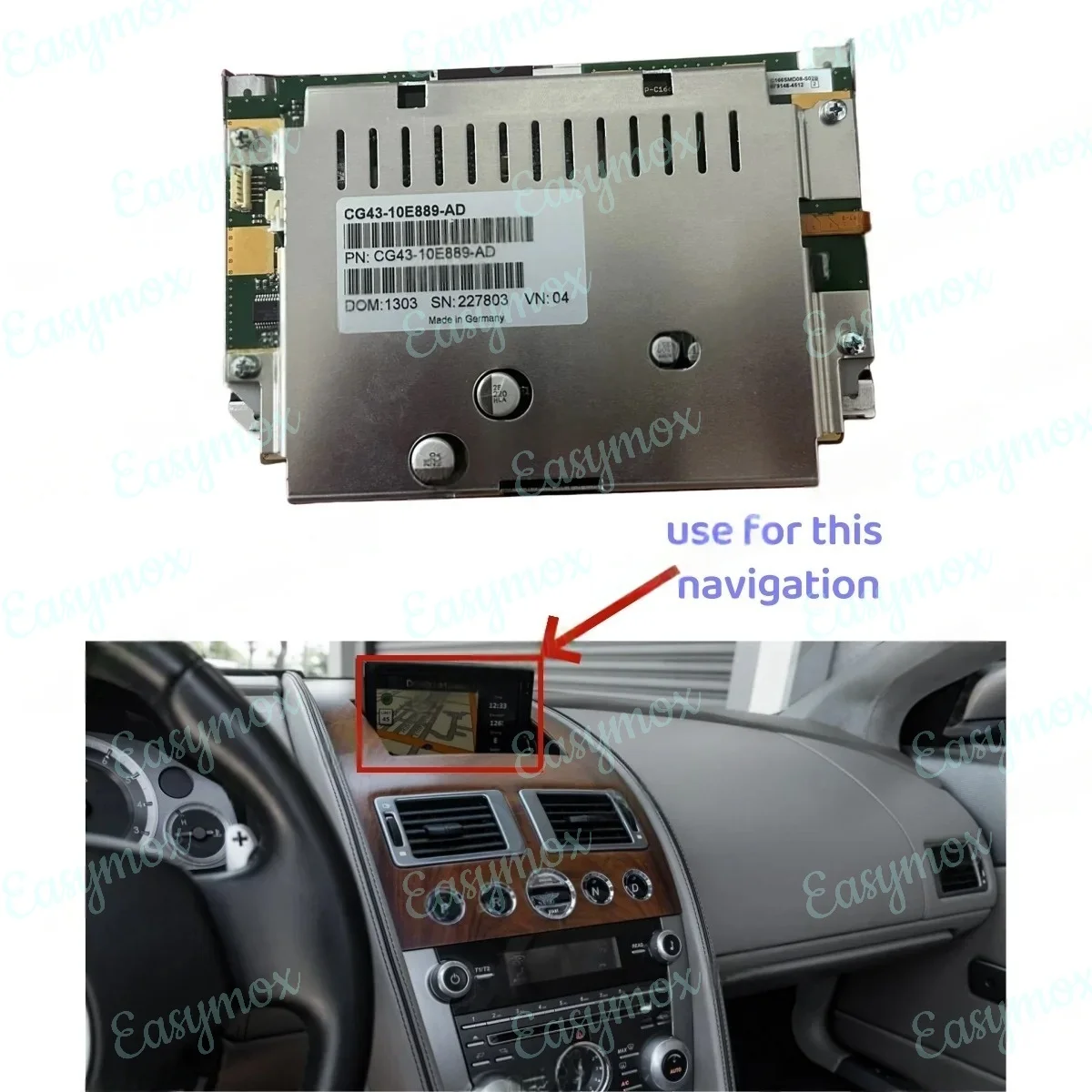 LCD Display for Aston Martin Rapide S Virage DB9 V12 Vantage V8 2011 2012  Head Unit Navigation Satellite Screen