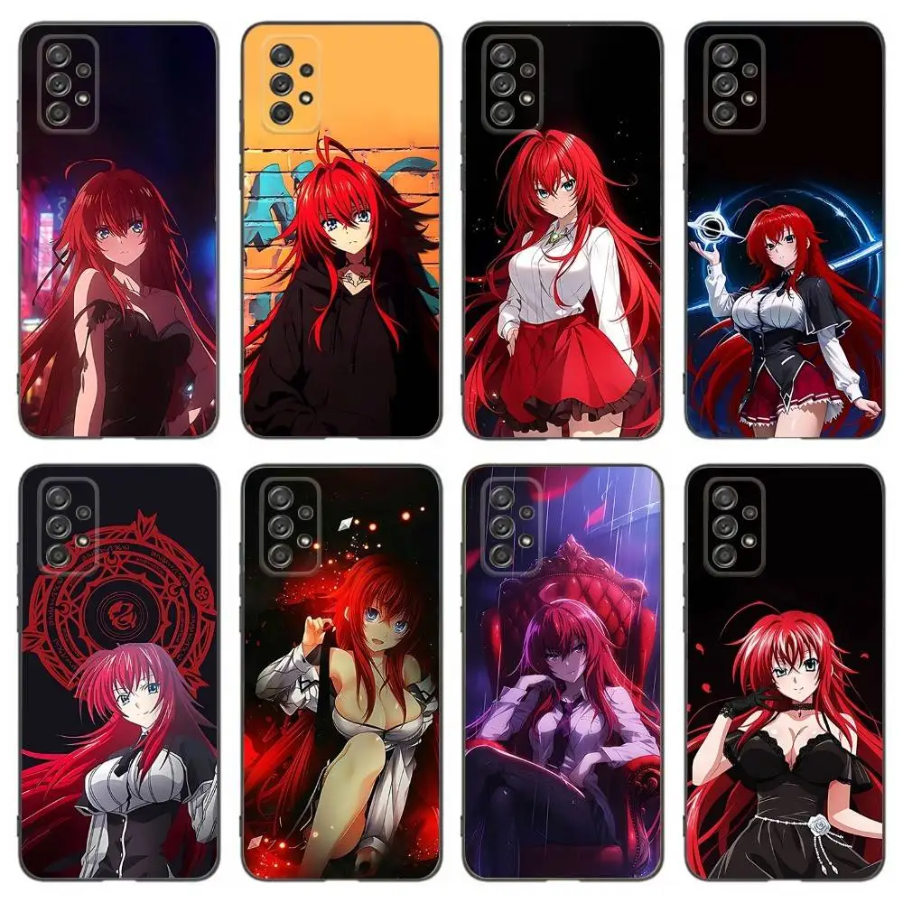 

Rias-Gremory High School Phone Case For Samsung Galaxy A 91,80,73,72,53,52,51,22,5G,Plus,J,Note Soft Black Cover
