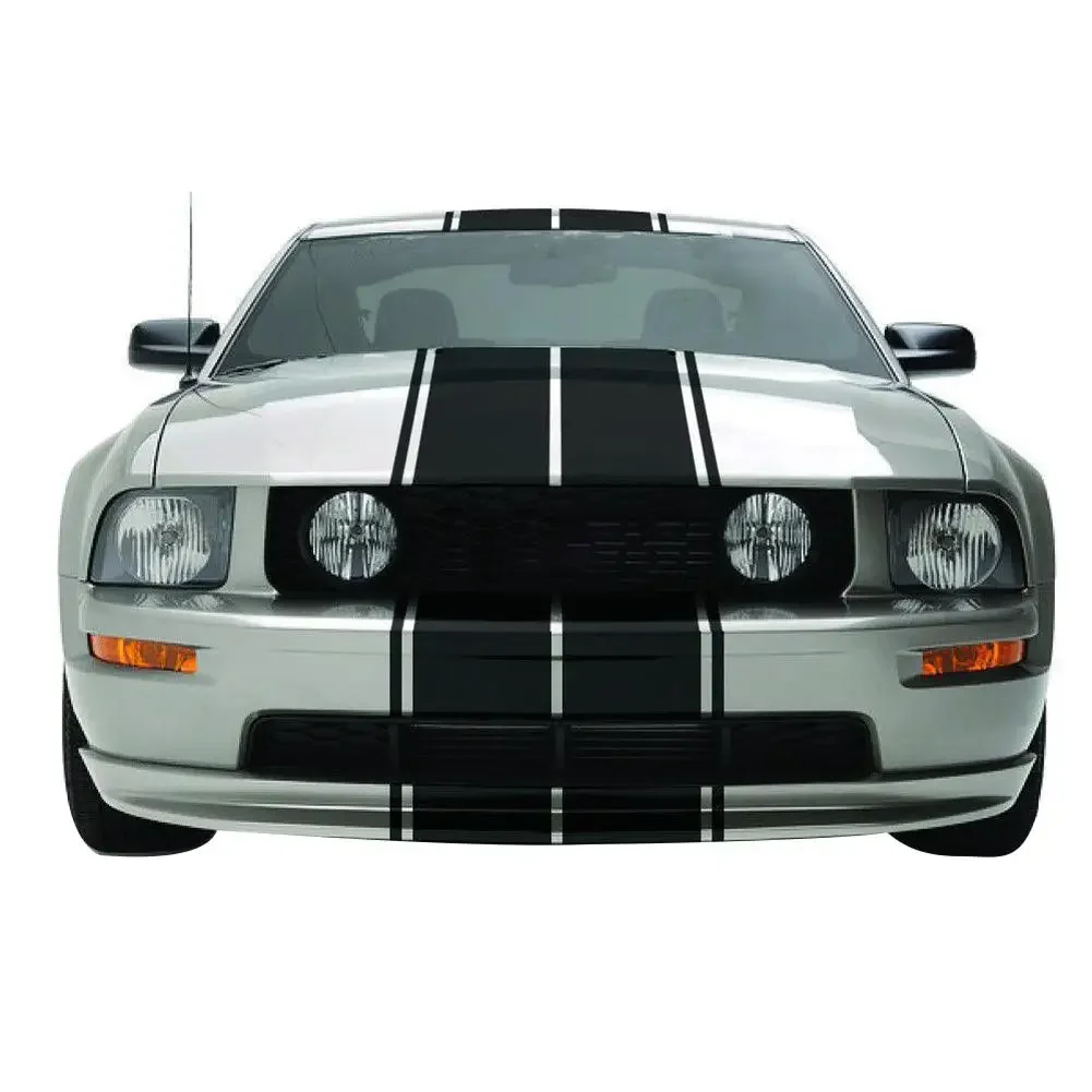 3PCS Fashion racing stripes car sticker hood roof after the rear of the vinyl accessories For Mustang GT Camaro charger Durango