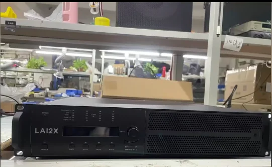 High Power 4*2200w 8Ohm Subwoofer Amplifier Factory Price LA12X 4 Channel Class D Power Amplifier With DSP