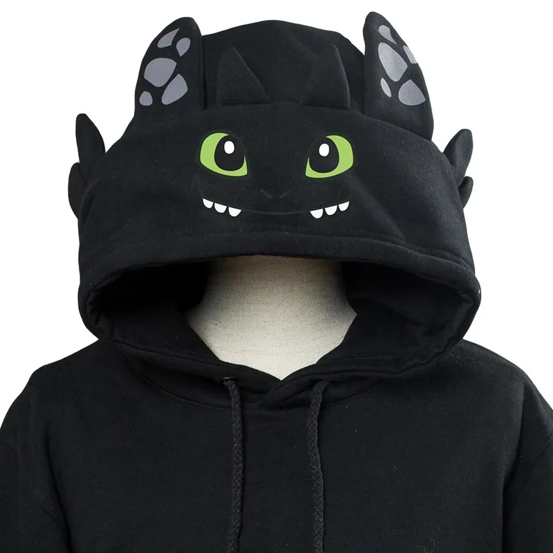 Adult Kids How to Train Your Dragon Toothless Cosplay Hoodie Sweatshirt Casual All-match Pullover Jackets Coat Hooded Tops