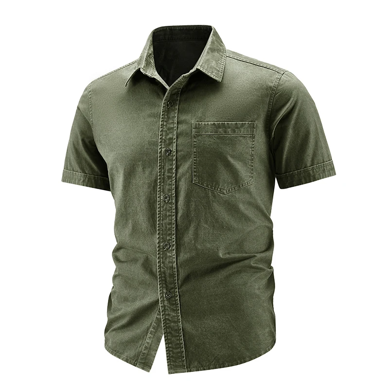 

Men Stylish Short Sleeve Button Down Shirt Men Lightweight Comfortable Blouse Men All Match Summer Basic Daily Work Wear Tops