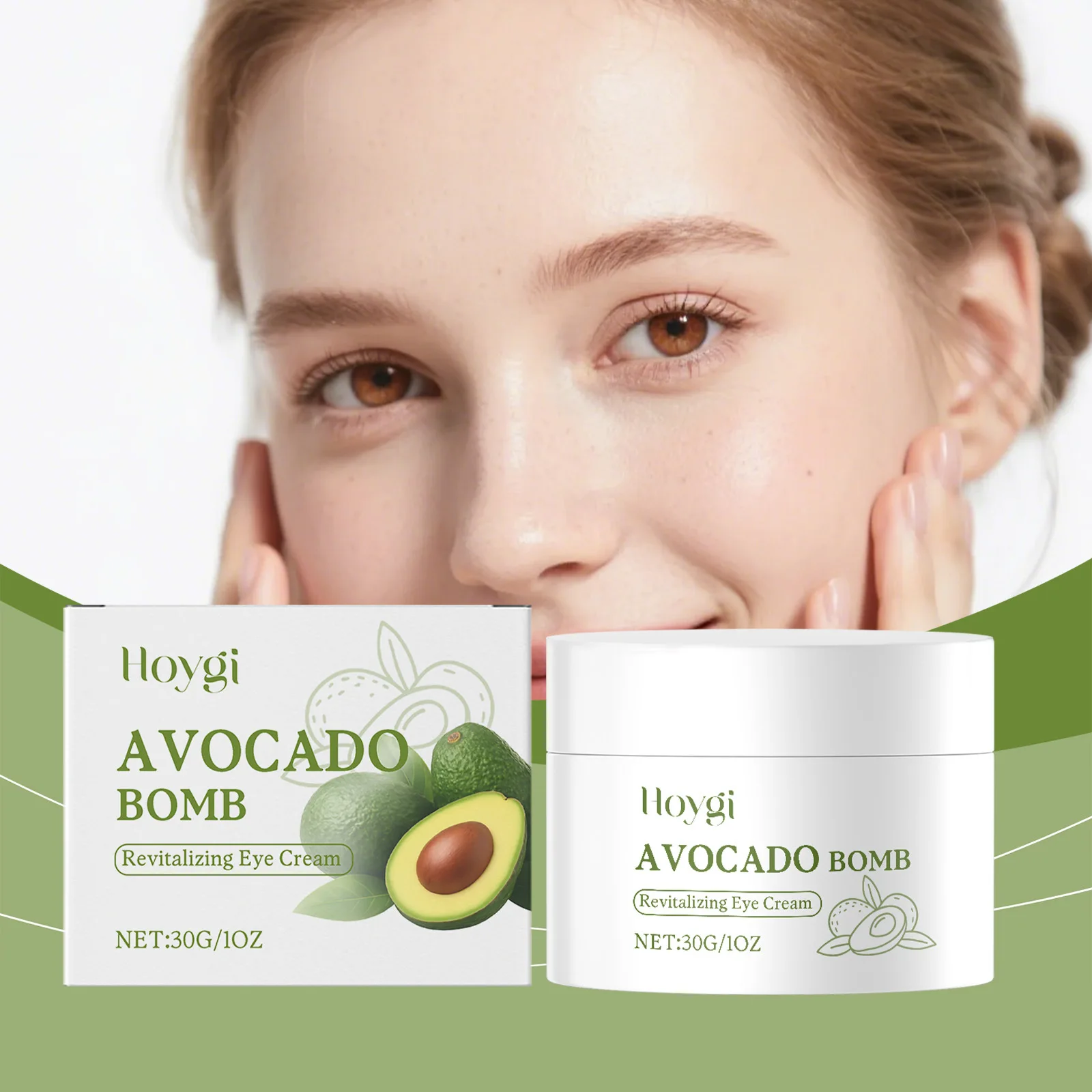 Avocado eye cream nourishes Care for the eye area hydrates fades fine lines improves dark circles & dark bags under the eyes