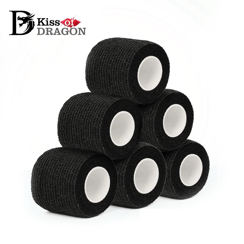 Kiss Of Dragon Tattoo Grip Bandage 4.5M Self-adhesive Cover Wrap Tapes Nonwoven Breathable Self Adhesive Finger Wrist Protection