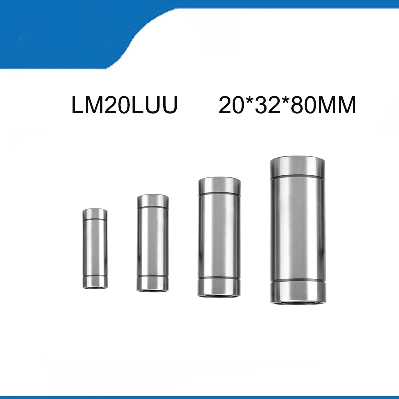 High QualityCorrosion ResistieldedLong Linear Bearing For Linear Rod Bushing Shaft Part 10PCS LML20UU 20*32*80 MM