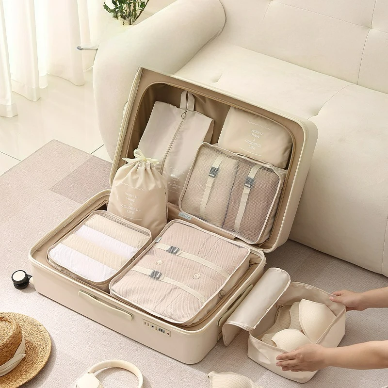 Clothing Storage Bag Travel Supplies Sub Packaging Bag Multifunctional Luggage Sorting Bag 7-piece Set Folding Storage Bag