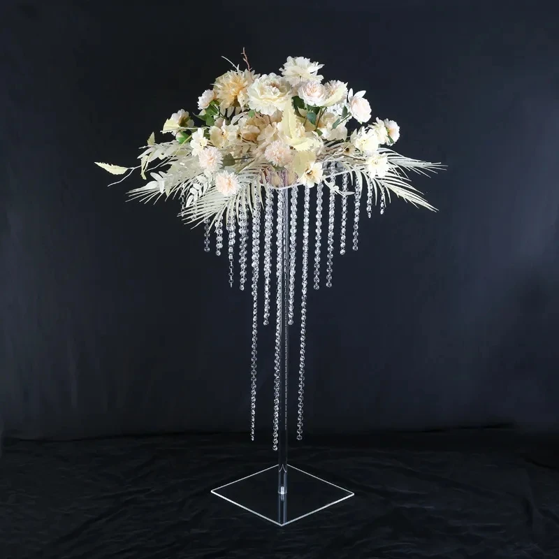 

1/4/10Pcs Wedding Props Acrylic Bead Curtains Flower Racks Party Dining Table Decorations Wedding Site Decoration Supplies