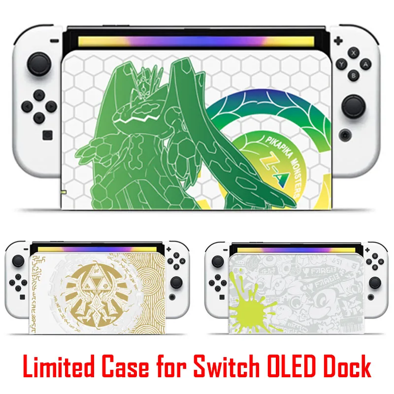 Limited Faceplate Protective Cover For Switch Oled TV Dock Station Cute Cartoon Anime Decorative Front Plate Case