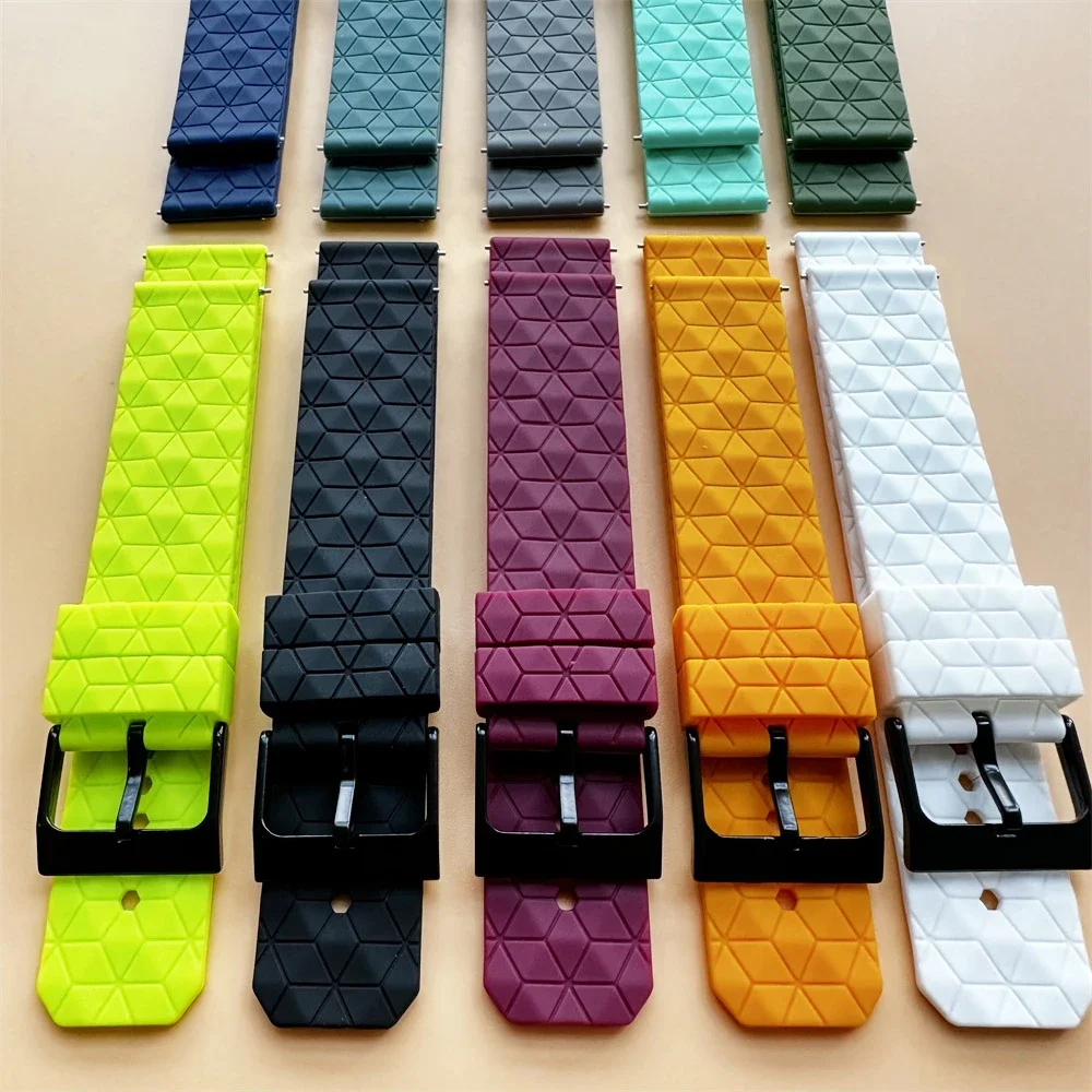 20/22mm Silicone Watch Straps for Samsung Galaxy Watch 7/7LTE/5/6 40mm 44mm Sports Band Watch 5 Pro 4 6 Classic 43/47mm Bracelet