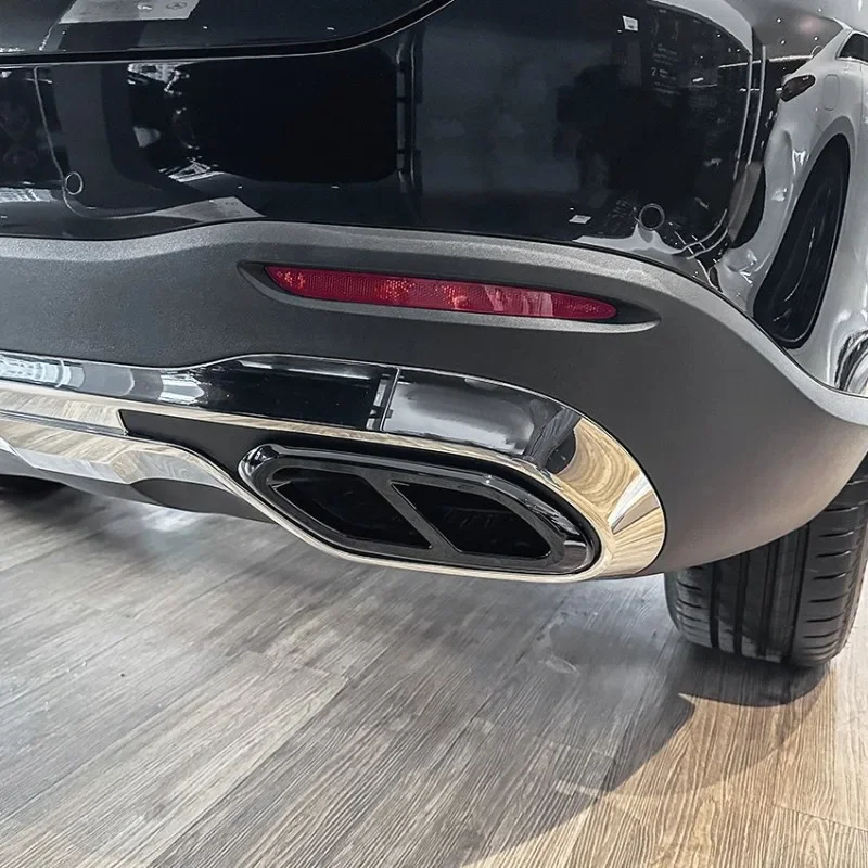 

Suetlcoity для Mercedes Benz GLC Class X254 W254 GLC260 2023-2025 автомобильная выхлопная труба хвостовая крышка отделка автомобильные аксессуары