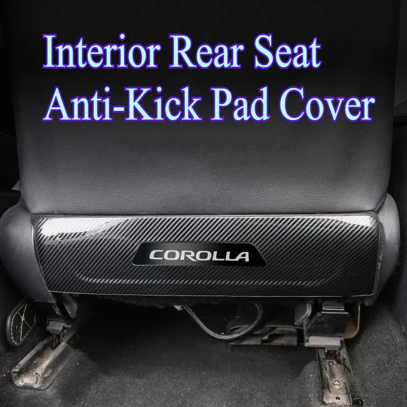 

Внутреннее противоударное покрытие на заднее сиденье, внутренний черный/серебристый/углеродное волокно для Toyota Corolla, автомобильные аксессуары