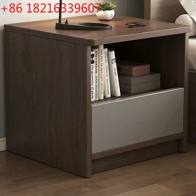 Simple Drawers Bedside Table Bedroom Wood Organizer Corner Storage Nightstand Librero Coffee Mesitas De Noche Trendy Furniture
