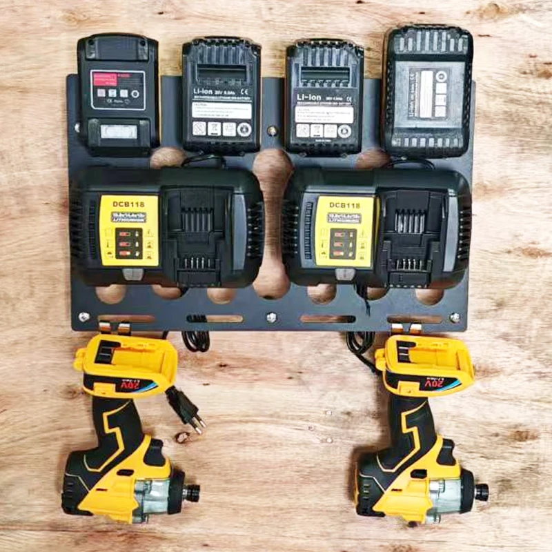 

Чехол для аккумулятора DeWalt, многофункциональный настенный кронштейн, держатель, зарядное устройство, дрель для электроинструмента, фиксированное хранилище DCB112 DCB118 DCB206