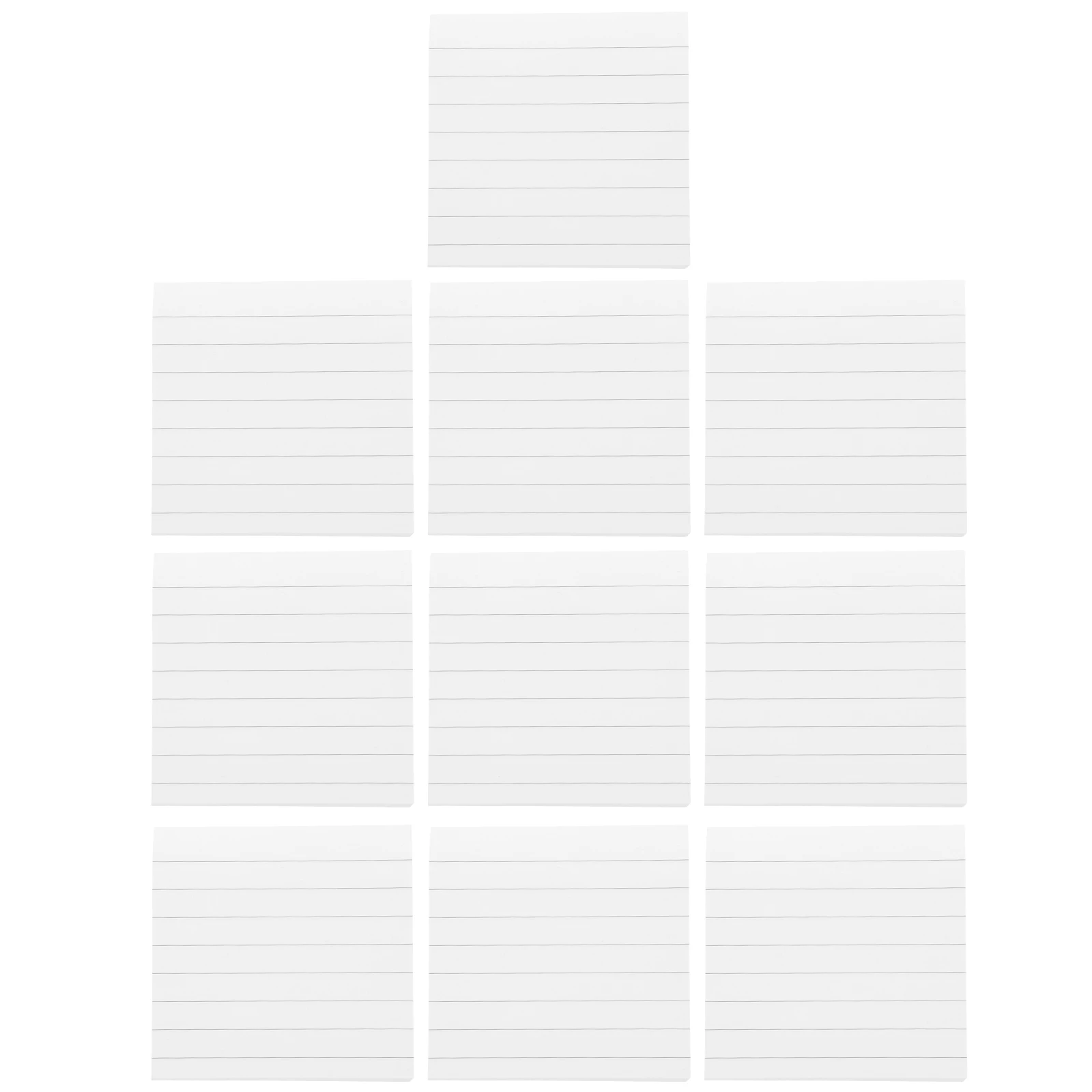 

10 Pcs Pad Lined Horizontal Memo Notes Adhesive Memos Office School Supplies Students Teachers Notebook