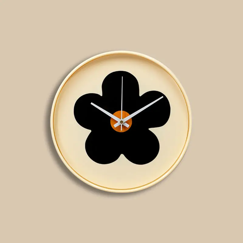 

Simple Small 25cm Wall Clock, Nordic Silent, Simple and Unique Color-blocking Home Fresh and Clean Clock