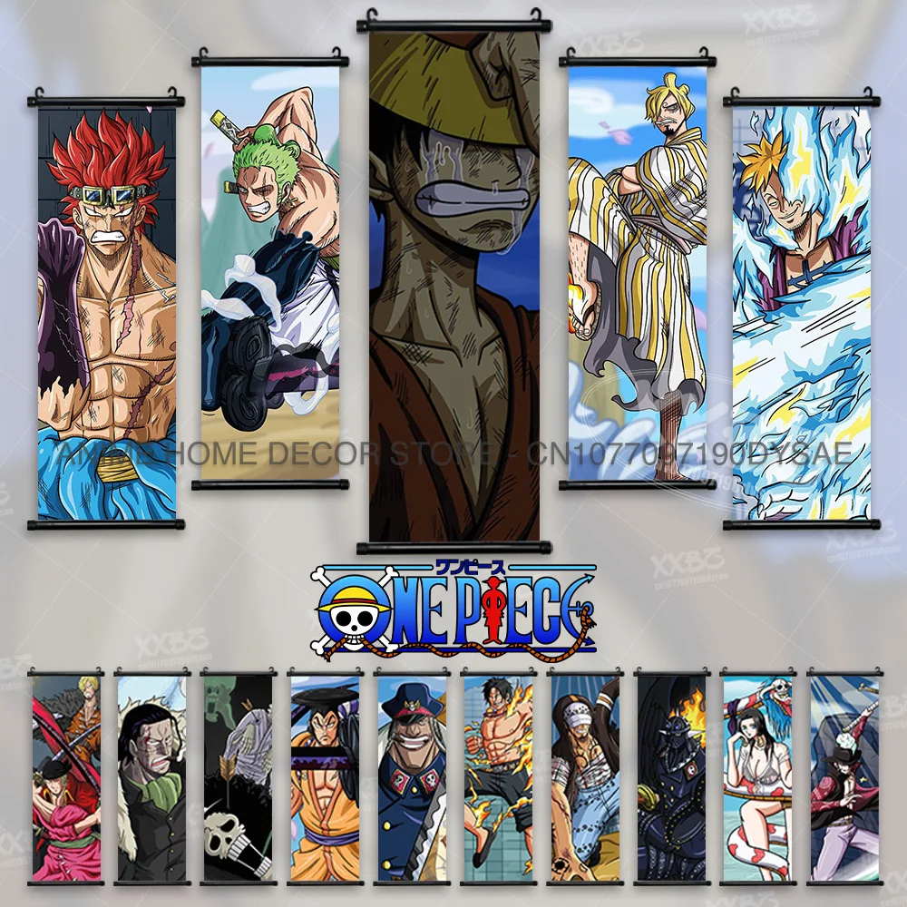 

ONE PIECE Posters Monkey D. Luffy Home Decor Roronoa Zoro Wall Art Vinsmoke Sanji Scrolls Pictures Eustass Kid Anime Paintings