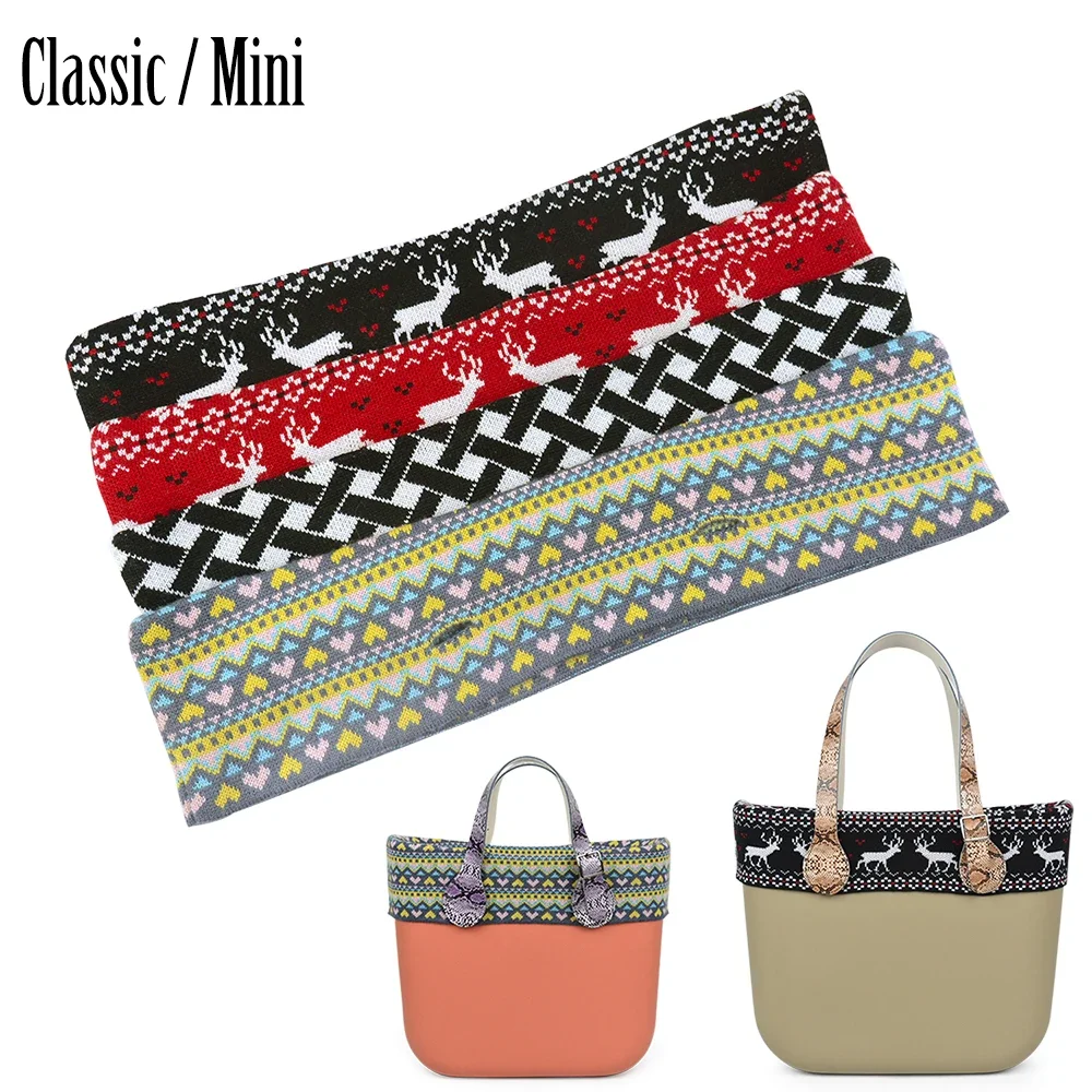 Nuovo collare decorativo per finiture in maglia di lana Jacquard per O bag accessorio classico Mini Obag