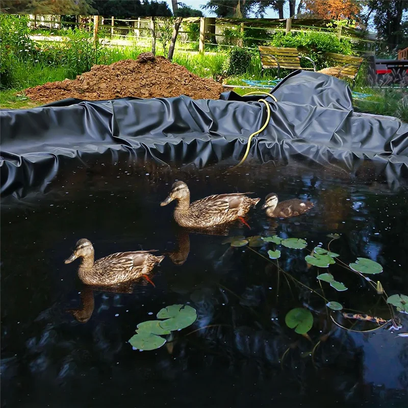 

ABHG-7X10 Ft Pond Liner HDPE Thickness Fish Pond Liners For Outdoor Ponds, Pond Liner For Waterfall, Fish Black