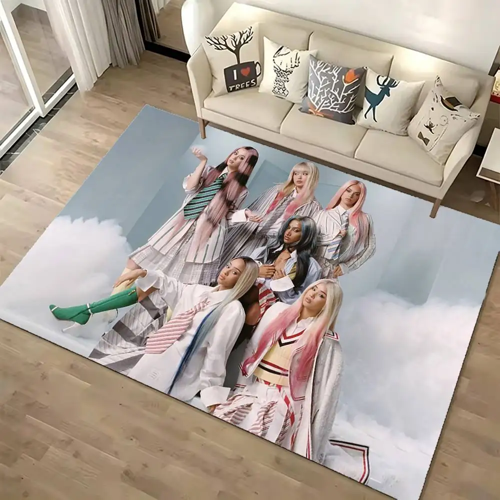 M-Modern Trendy Girl Group KATSEYE Floor Mat Bathroom Absorbent Mat Rugs Simple Door Dirt-resistant Mat Home Kitchen Mat