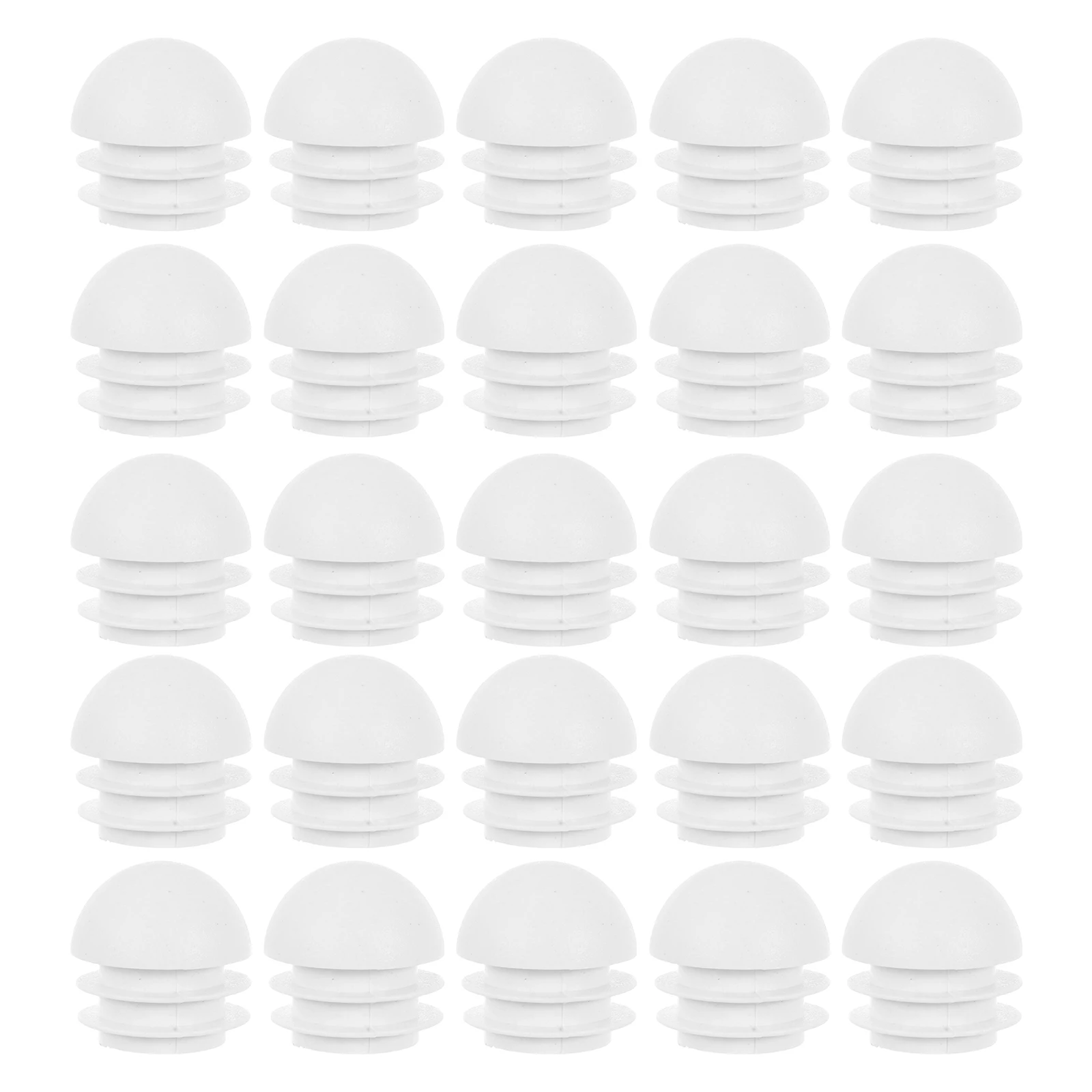 

25 Pcs Pipe Plug Spherical Foot Furniture Leg Glide Insert Chair End Caps Head Fitting