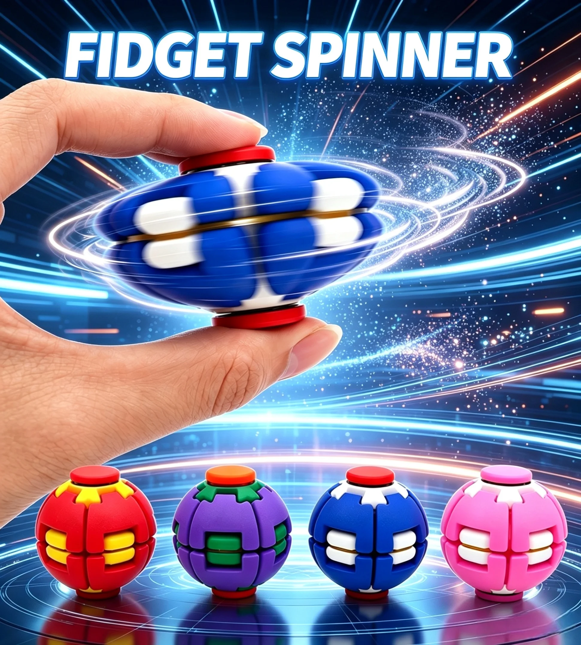 Fidget Spinning Ball Toy, 3D Gear Stress Relief Puzzle, Anti-Anxiety Sensory Calming Fidget for Adults, Portable Gift