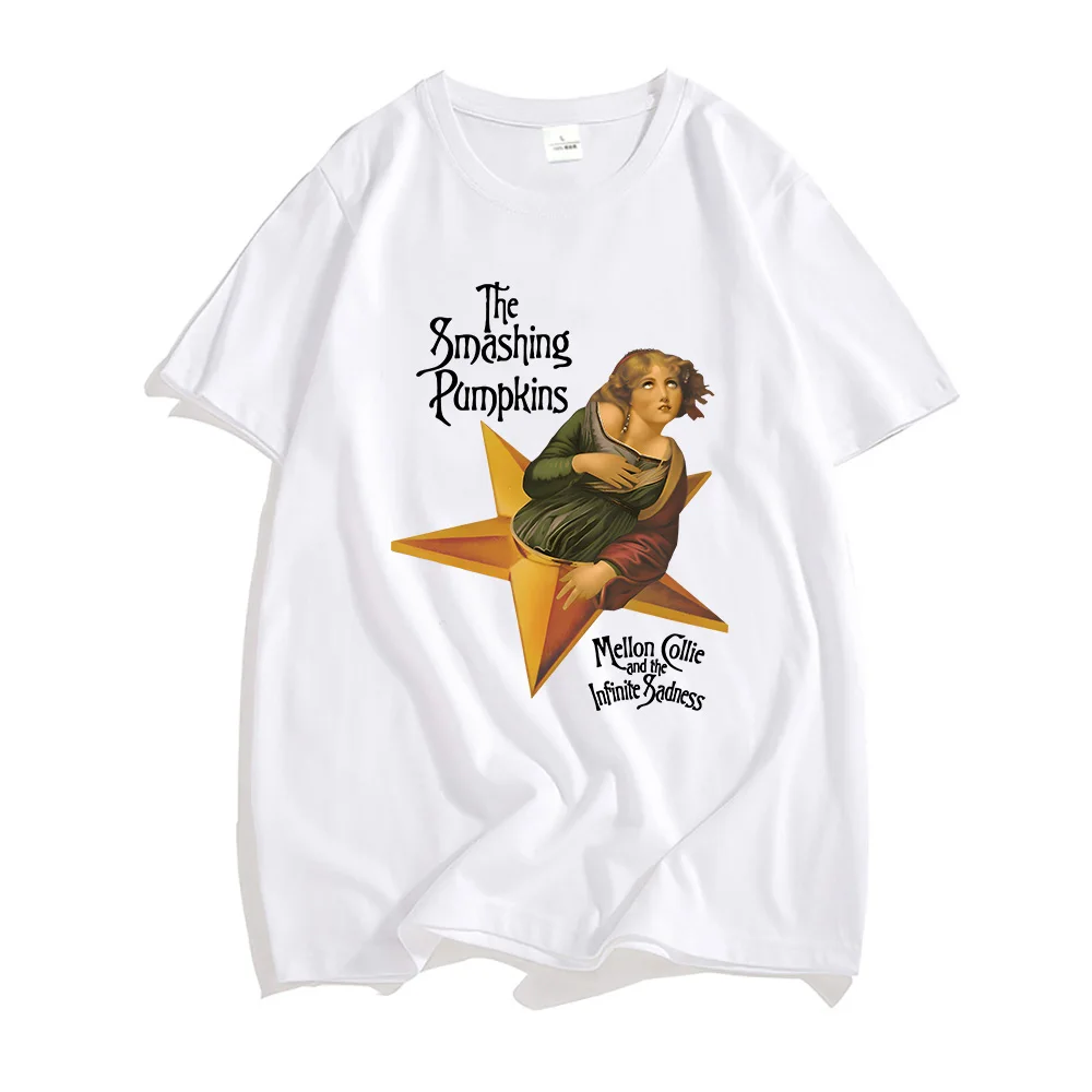

Футболка Mellon Collie and The Infinite Sadness, футболки с графическим рисунком The Smashing Pumpkins Band, винтажная модная женская рубашка с принтом