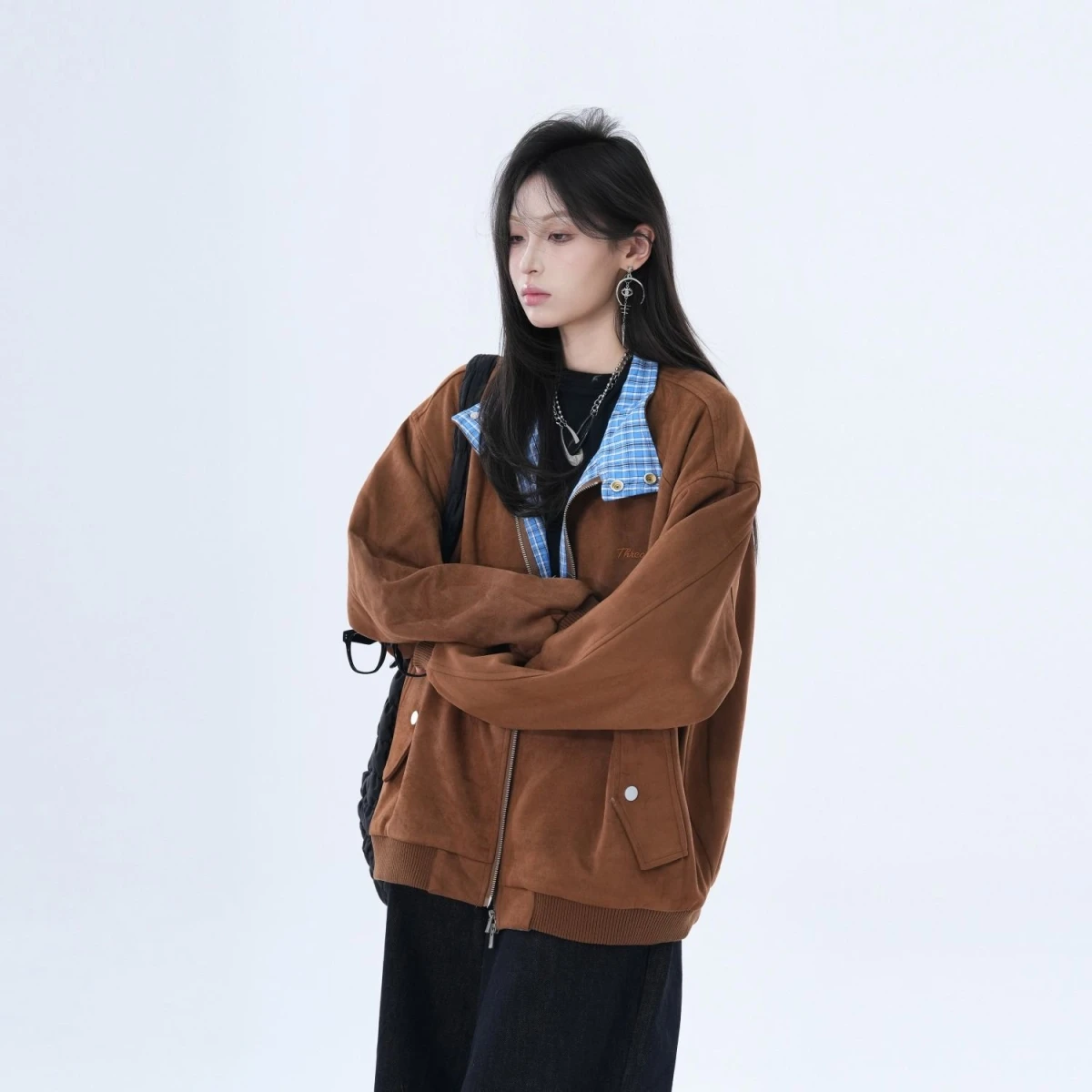 

Retro American Dyed Corduroy Jaet Men's Spring Autumn Loose Casual Top Faion Brand Cool High-End Feeling Loose Fit