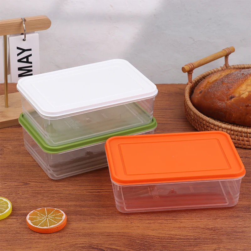 1/3Pcs Lebensmittel Obst Lagerung Box Mit Deckel Tragbare Kühlschrank Gefrierschrank Organisatoren Unter Verpackt Fleisch Zwiebel Ingwer klar Crisper