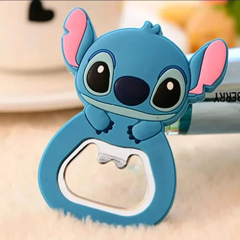 Ouvre-bouteille Disney Stitch pour réfrigérateur, figurine de dessin animé, périphérique, forme Kawaii, ouvre-bière, aimant, accessoires, cadeaux d'anniversaire