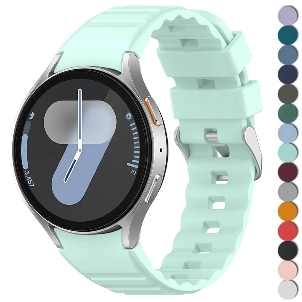Cinturino per Samsung Galaxy Watch 7 FE 6 5 4 40mm 44mm Bracciale sportivo in silicone per Galaxy 6 4Classic 43 47mm 5Pro 45mm No Gaps Band