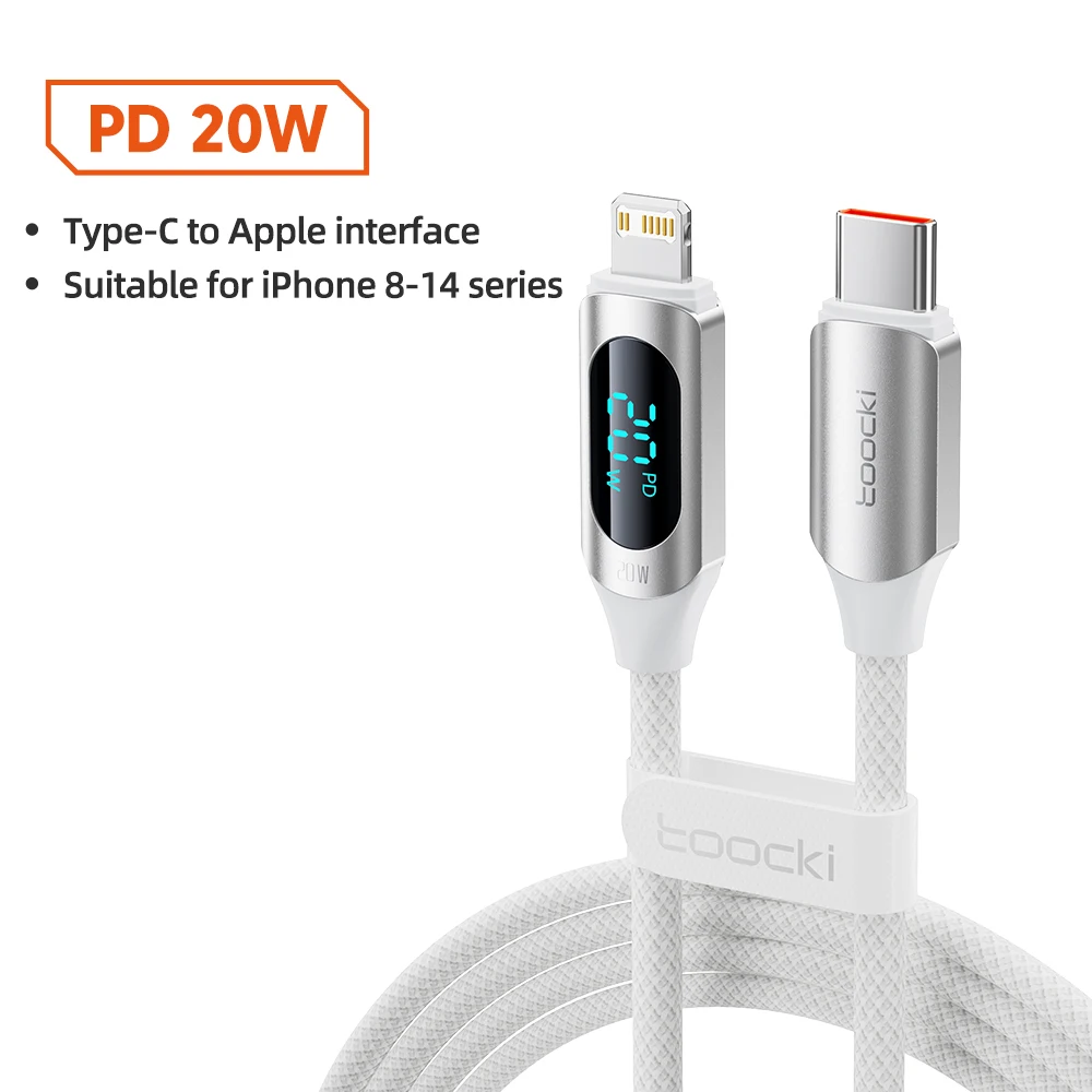 Toocki usb c typ c kabel für iphone 14 13 12 11 pro max x xr 8 7 plus pd 36w schnelle ladegerät daten kabel für ipad 1m