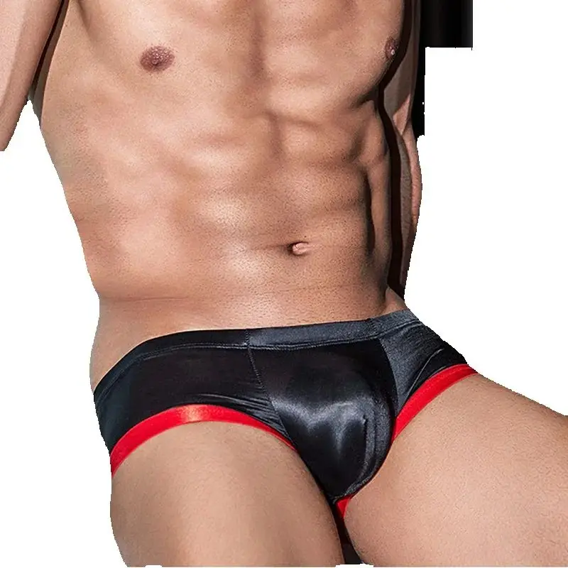 

Male Tight Panties Men's Thin Silky Smooth Seductive Sexy Underwear Slim Fit U Shaped Big Pouch Boxer High Elastic Low Waist