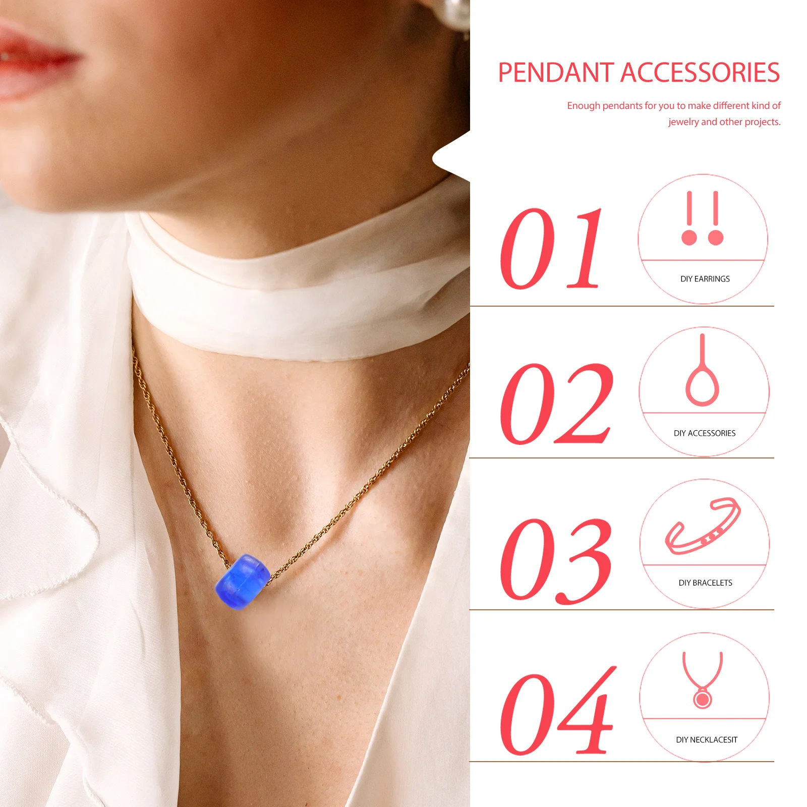 

1Set Large Hole Beads DIY Craft Making Materials Bright Colors Bracelet Kit Jewelry Accessories for Handmade Gifts