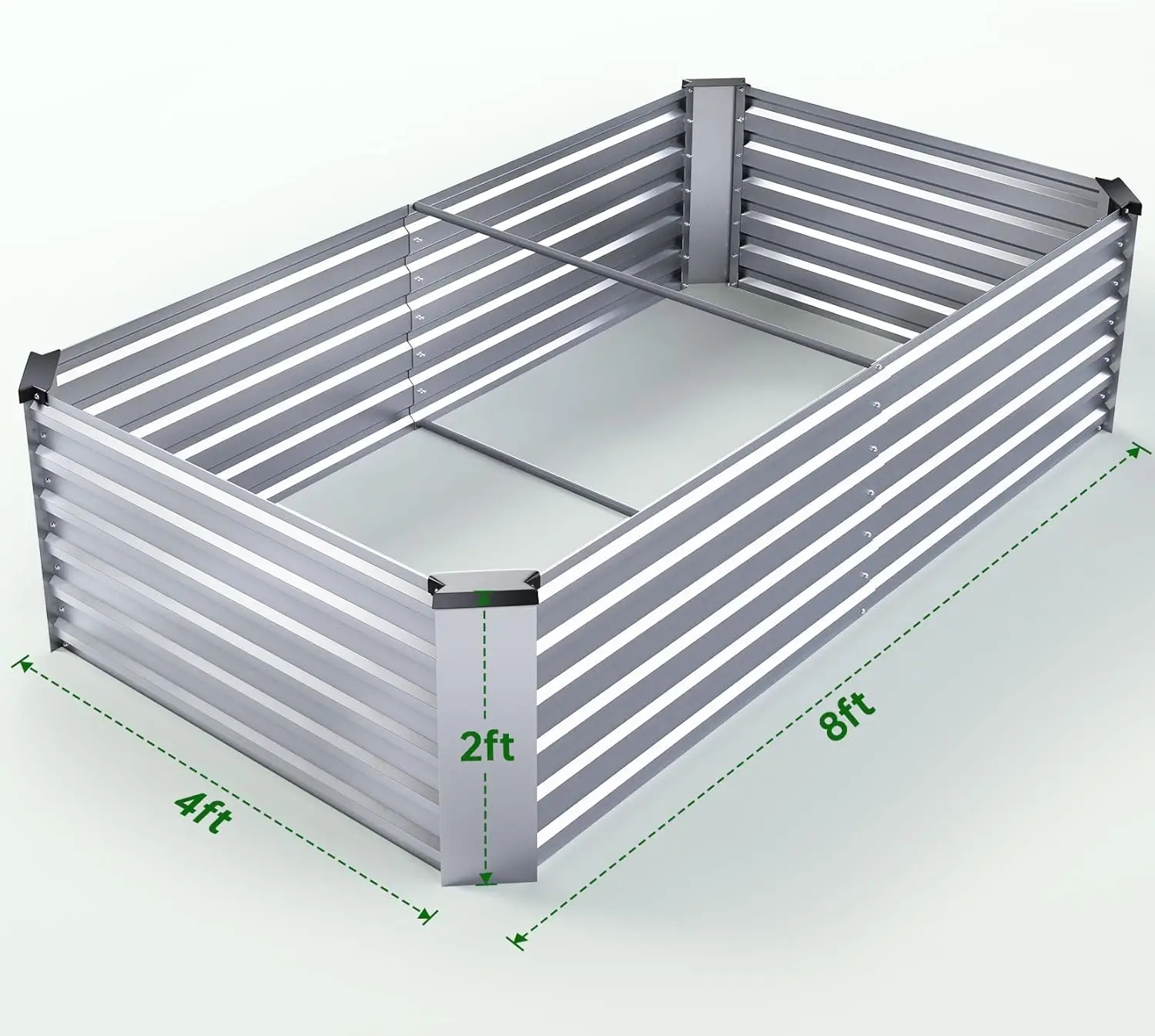 

8x4x2 ft Galvanized Raised Garden Bed, Deep Root Planter Boxes Outdoor,Galvanized Planter Raised Beds for Gardening, 478 Gallon