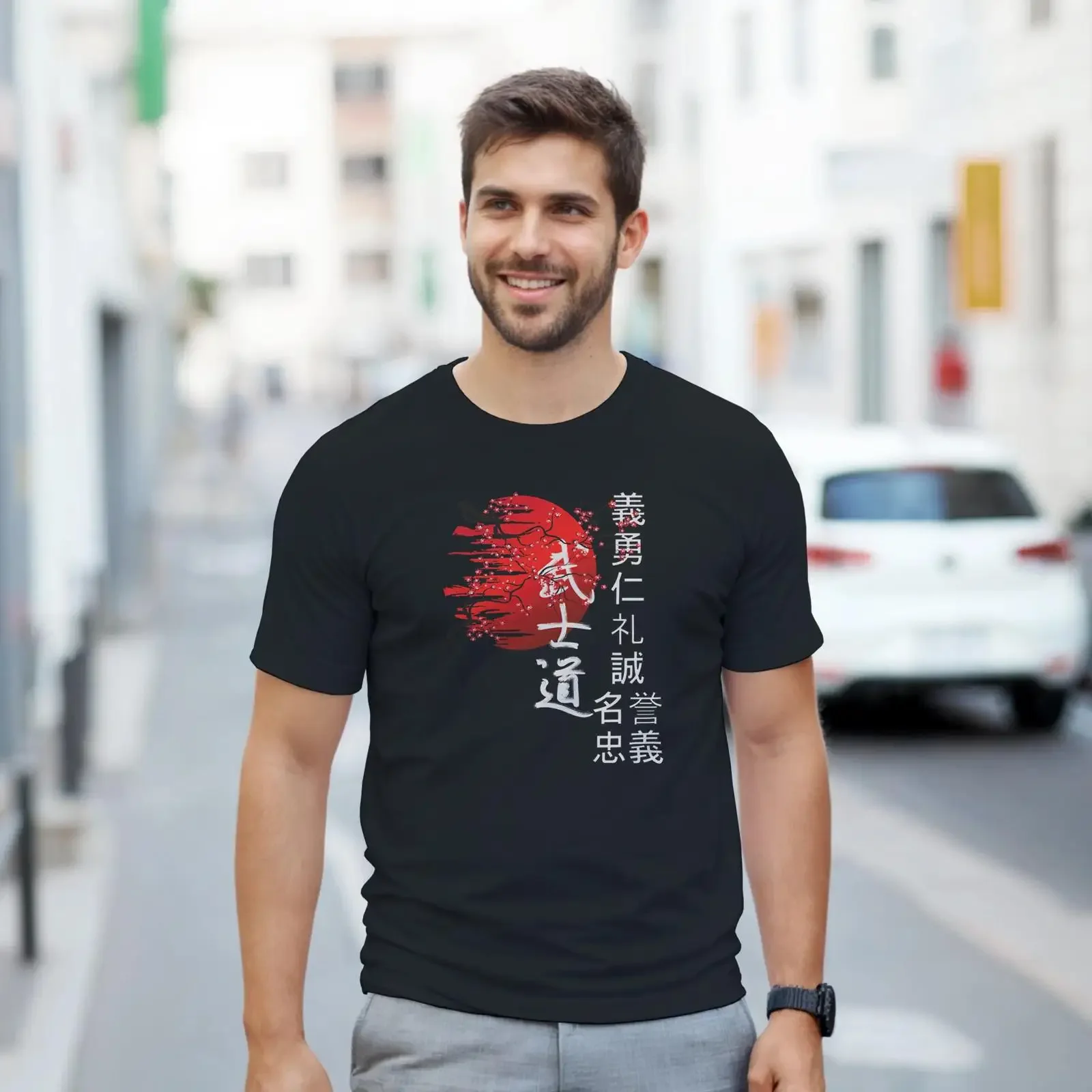 Japanese Vintage Bushido Streetwear T Shirt vintage Washed designer clothes Comfortable Soft Stylish streetwear