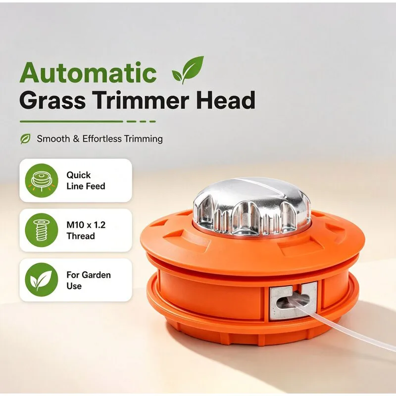 Automatic Lawn Mower Head Garden Universal Fit String Trimmer Replacement Bump Head Durable Trimmer Lawn Grass Brush Cutter Tool