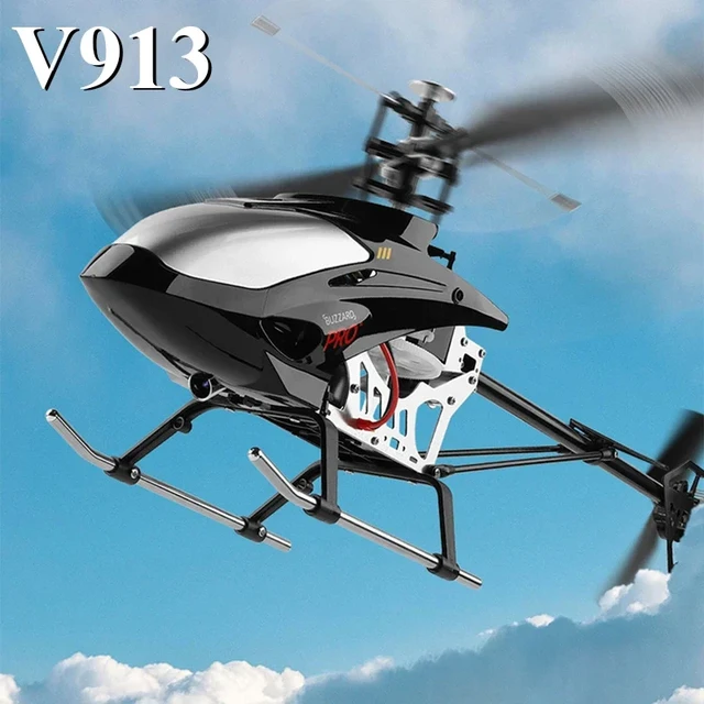 Rc Aircraft V913 2.4g Aileronless Remote Control Helicopter Brushless  4-Channel Single Paddle Aircraft Model Outdoor Toy Gift - AliExpress