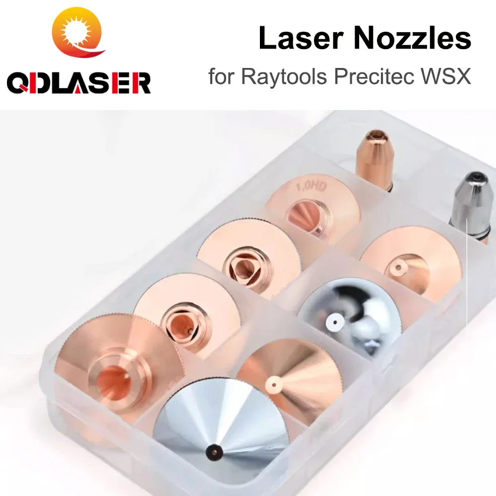 Laser Nozzle for Raytools Precitec WSX Fiber Cutting Machine 1.5 Single Double Layer Dia.28mm Caliber 0.8-6.0mm Chrome Plated