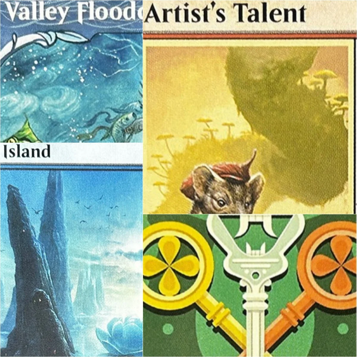 

"Innkeepers Talent/Valley Floodcaller/Island" Custom Magical Proxy Cards High Quality Proxy Board Playing Game Trading Cards