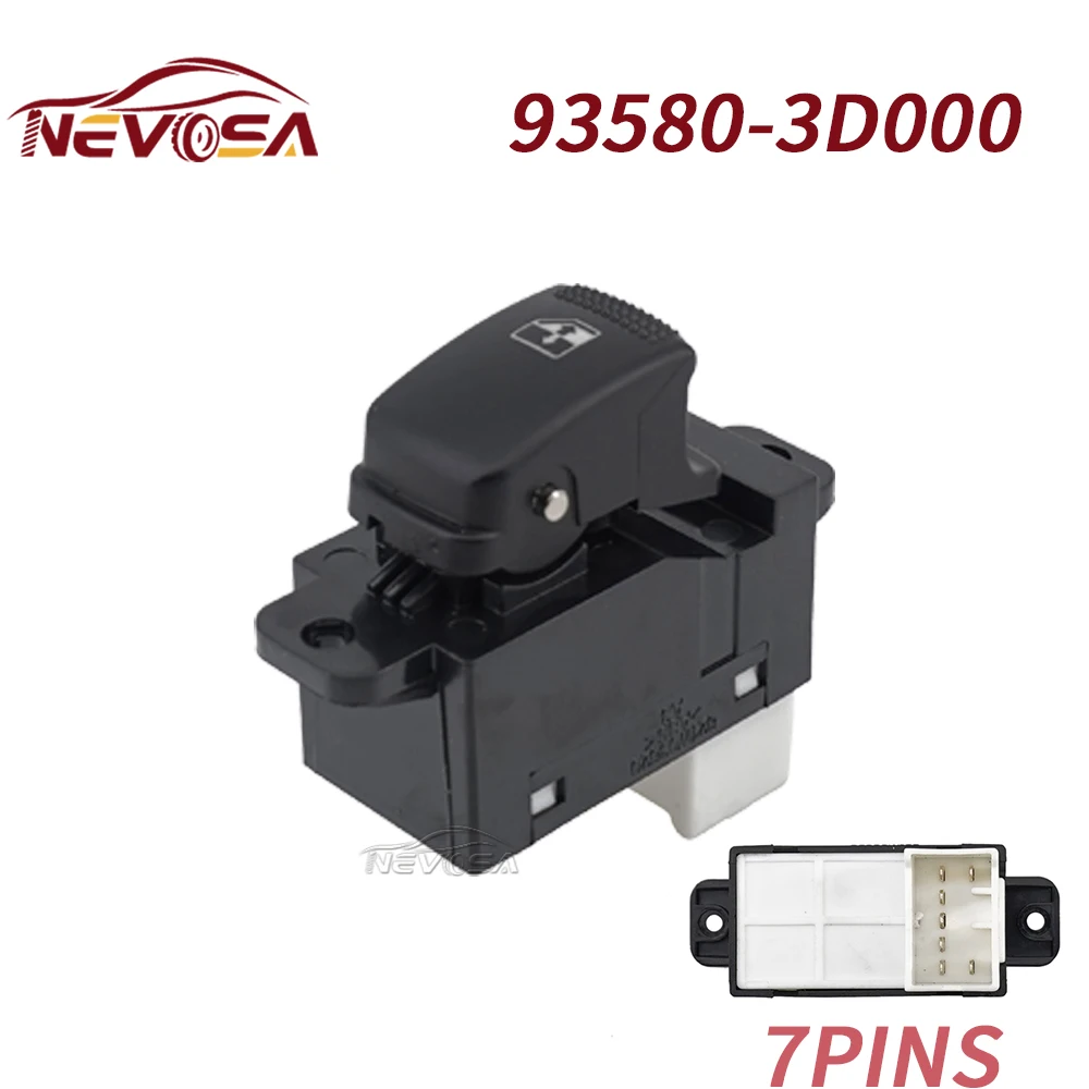 Power Window Control Switch Rear Button For Hyundai Elantra XD 2001 2002 2003 2004 2005 2006 Front Left 93570-2D000 93580-2D300