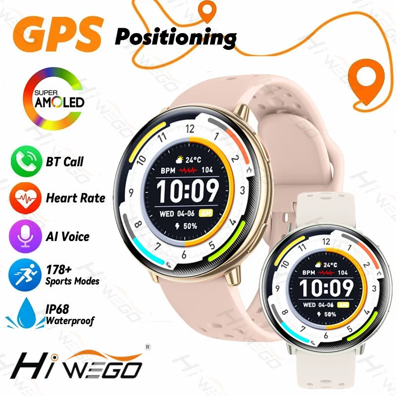 

Новинка 2025 года для Android IOS GPS Смарт-часы для женщин 2,01-дюймовый HD-экран Пульсометр Bluetooth Вызов Компас IP68 Водонепроницаемые мужские умные часы